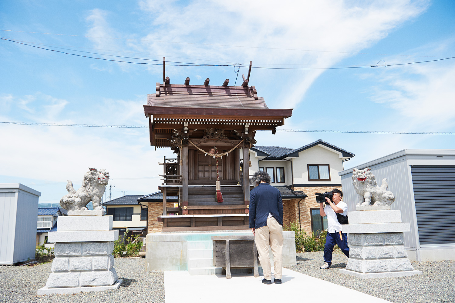 移設した旧アサヒビール西宮工場内に祀ってあった旭神社の社殿。太平洋戦争や阪神大震災を乗り越え、2012年8月に同工場が閉鎖するまで、役目を果たしてきました。
