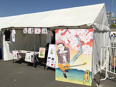 hide没後20年メモリアルライブイベント「SPIRITS」にて、hideの浮世絵木版画「桜の景」を販売しました。